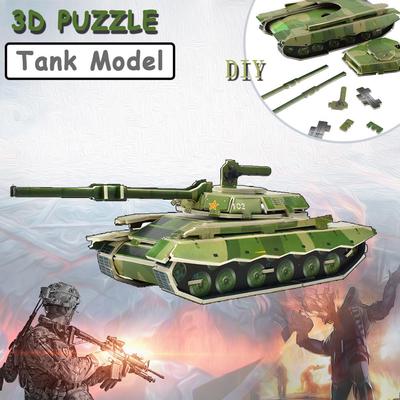 Военный танк 3D DIY модель головоломки сборка бумажные головоломки игрушки для детей раннего обучения развивающие игрушки забавные подарки