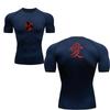 Men's Printed Quick-drying Compression Shirt, Gym T-shirt, Fitness Sports T-shirt, Stretch Breathable Top for Men, Summer S-3XL