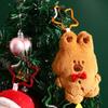 Cartoon Christmas Key Ring Rabbit Plush Snowman Keychain Bag Charm Santa Claus Pendant  Girls