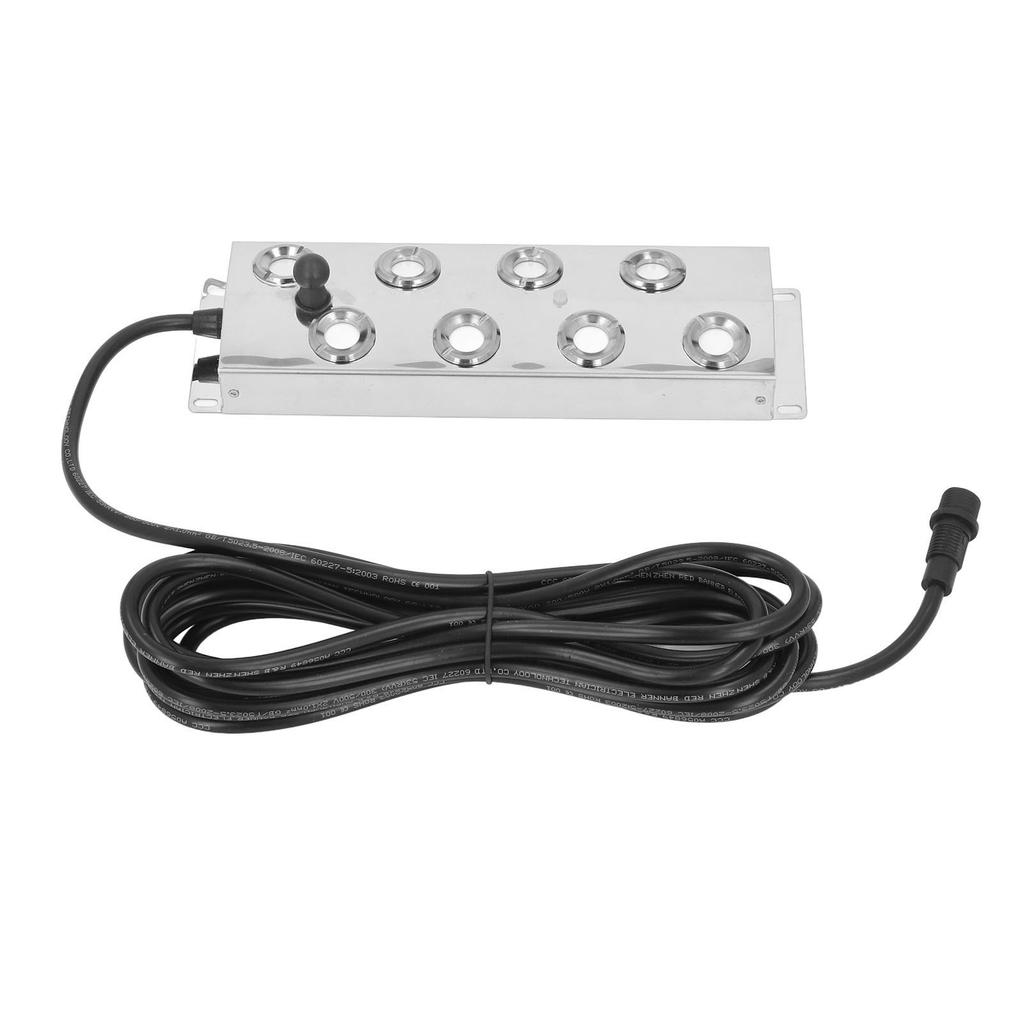 Ультразвуковой туманообразователь с 8 головками, водонепроницаемый, IP67, из нержавеющей стали 304, тихий туманообразователь с 5-метровым шнуром для