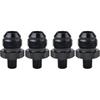 EVIL ENERGY 6AN Male Flare to 3/8" NPT Pipe Fitting Adapter Aluminum Straight Black 4PCS