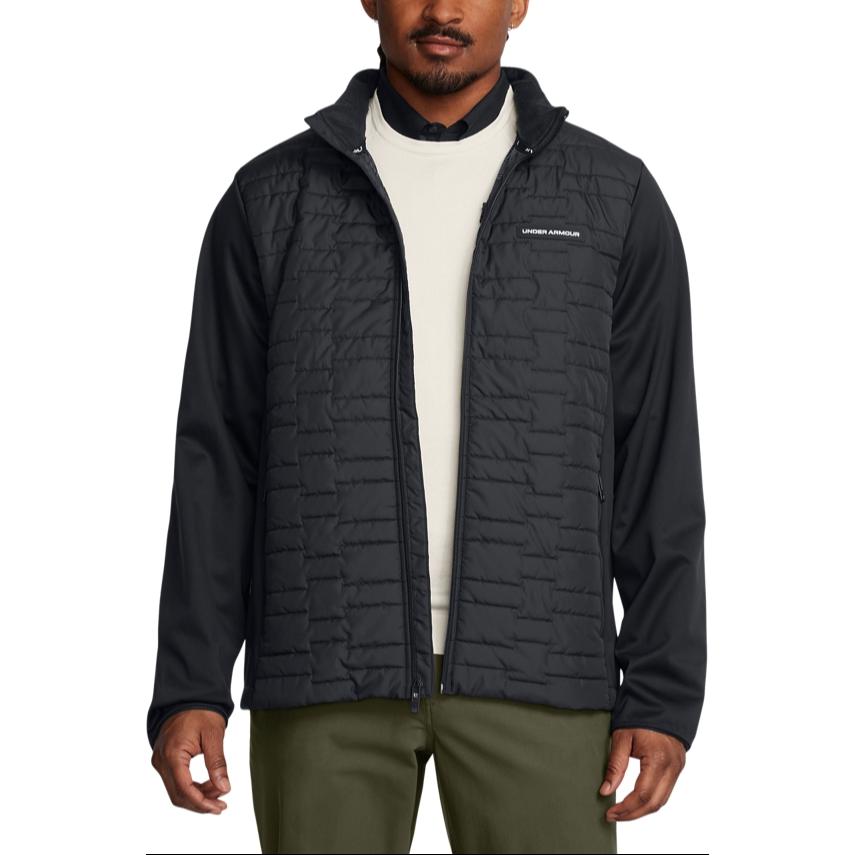 Under Armour Однотонная мужская куртка с воротником-молнией, черная 1385829-001