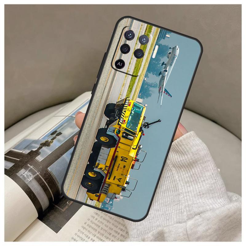 Fire Truck Case For Oppo A74 A94 A54 A18 A38 A58 A78 A98 A80 A60 A40 A96 A76 A16 A15 A17 A57 A77 A5 Pro