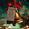 Bible Verses Scripture Christmas Bell Ornament Metal Golden Bell Christmas Tree Decoration Inspirational Bible Verse Bell Religious Ornament
