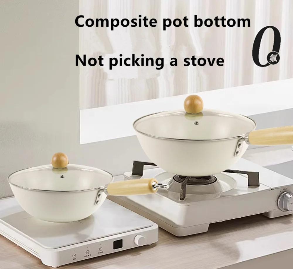 Керамическая антипригарная сковорода Сковорода Вок Домашняя сковорода для стейков Блины Жареные Индукционная плита Газовая плита Специальная кастрюля с антипригарным покрытием