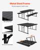 Picnic Table Foldable Steel Camping Table Chair Garden Indoor Outdoor