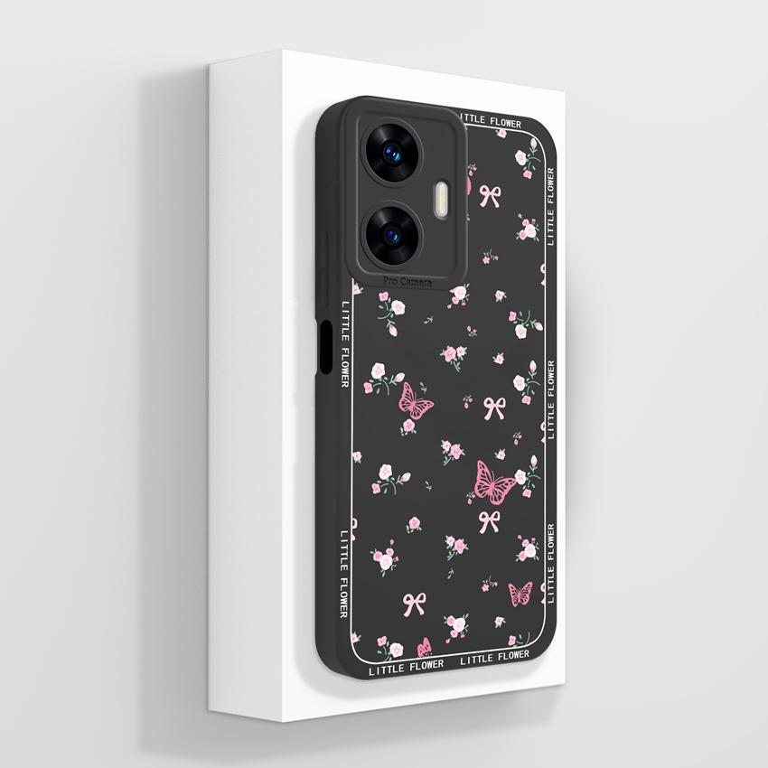 Красивые чехлы для телефона в форме сердца любви для Realme C55 C35 C25 C20 C15 C11 C21Y C25Y Мягкий жидкий силиконовый бампер Противоударный защитный чехол для Realme Casing