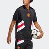 Adidas SS23 Icons Vintage Man United Casual Short-Sleeve Jersey Men Tops Black HT2002