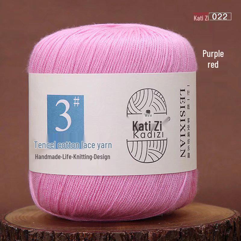 Пряжа Tencel Хлопок Кружево для Летнего Вязания Крючком и DIY - Нет. 3