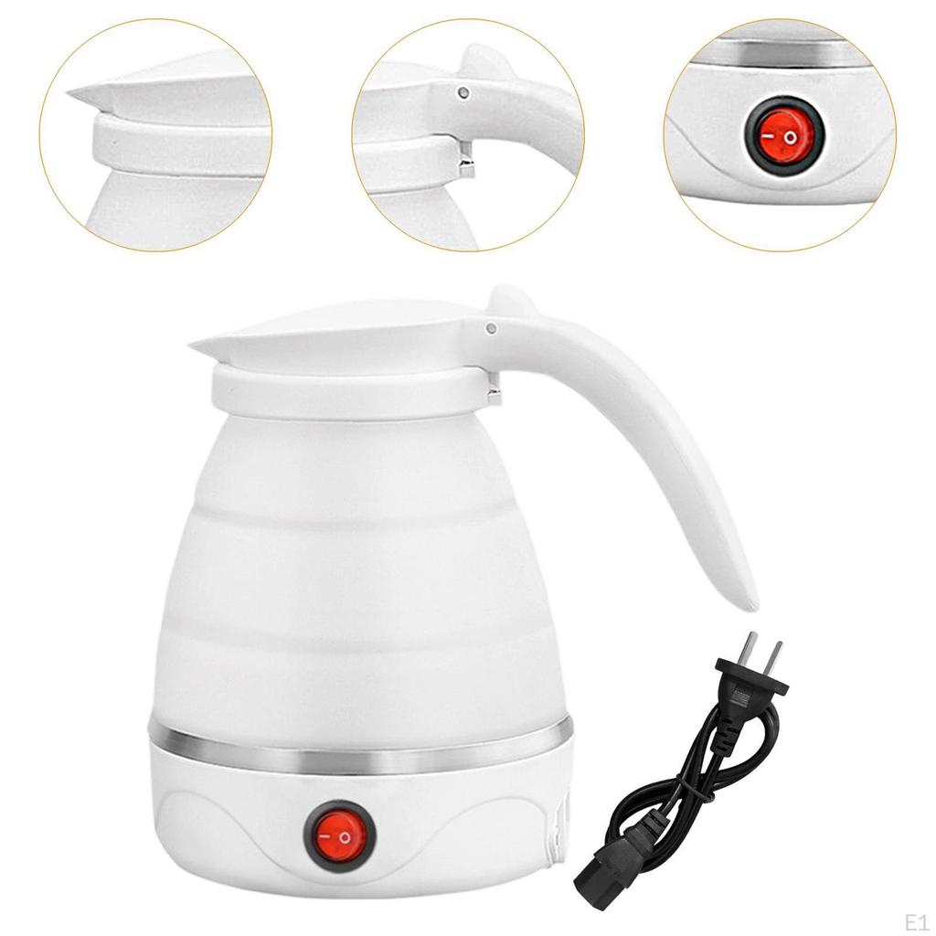 Folding Electric Kettle Foldable 1.2L Silicone Fast Boiling Small Portable Tea Pot
