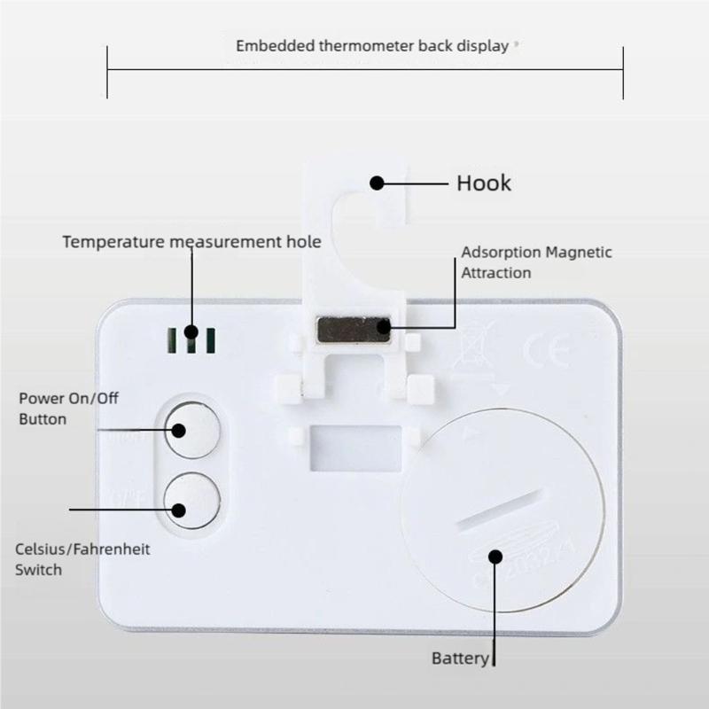 Цифровой измеритель температуры Мгновенное устройство отслеживания окружающей среды Корпус из АБС-пластика для мониторинга климата в помещении