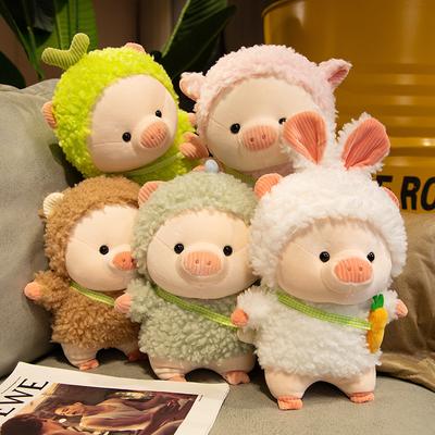 Нетоксичная 28/38 см Милая Плюшевая Игрушка Свинка Креативная Косплей Кукла Кролик и Медведь Мягкие Мягкие Игрушки Для Детей Малышей Кавайный Подарок на День Рождения