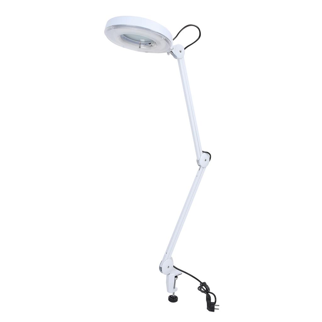 Beauty Cosmetic Tattoo Manicure 5x Magnifying Lighted Desk Magnifier Light Lamp With Clamp