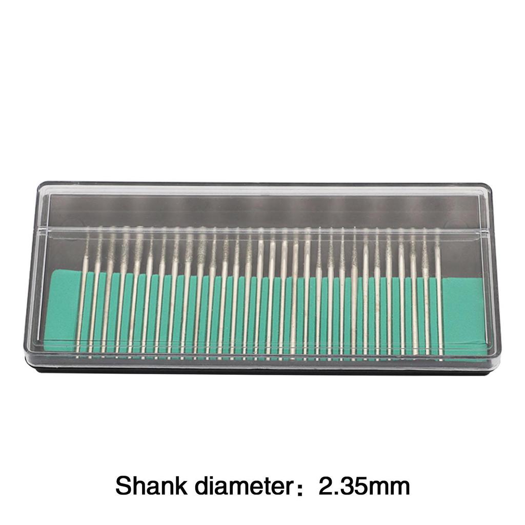 Набор алмазных фрез с хвостовиком 1/8 дюйма, набор сверл для вращающегося инструмента для шлифования металла, стекла, драгоценных камней