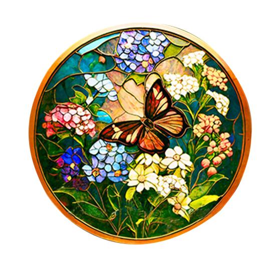 Colourful Butterfly Wreath Pendant Imitation Glass Insect Garland Hanging Acrylic Plate Decoration Summer Festival Decorations