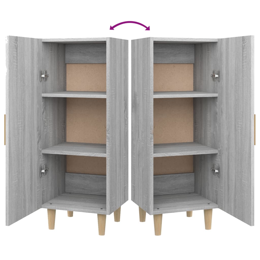 Sideboard Gray Sonoma 34.5 x 34 x 90 cm Engineered Wood
