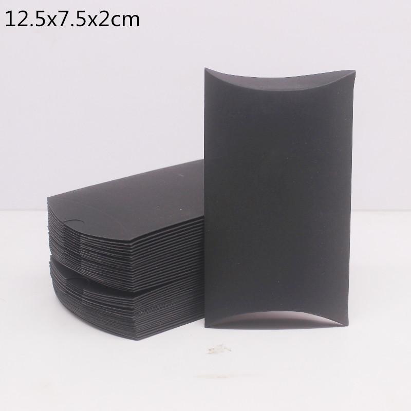 Подарочная коробка из чистой бумаги своими руками. Подарочная коробка-подушка разных размеров с прозрачным окном из ПВХ, коробка с окном из крафт-бумаги/белой/черной бумаги для подарка, 10 шт.