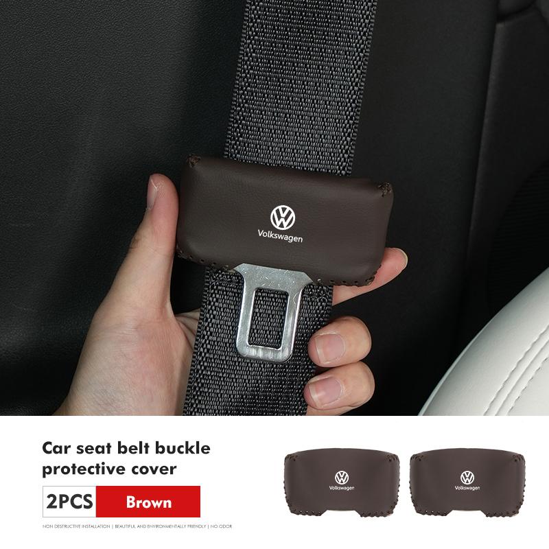 Car Seat Belt Buckle Anti-scratch Protector Cover Accessories For Volkswagen VW Scirocco Jetta Beetle Golf 4 5 6 Passat Polo B5 zg7