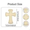 12 Wooden Crosses for Crafts, Unfinished Cross, Hanging Ornament with Hole Card Making