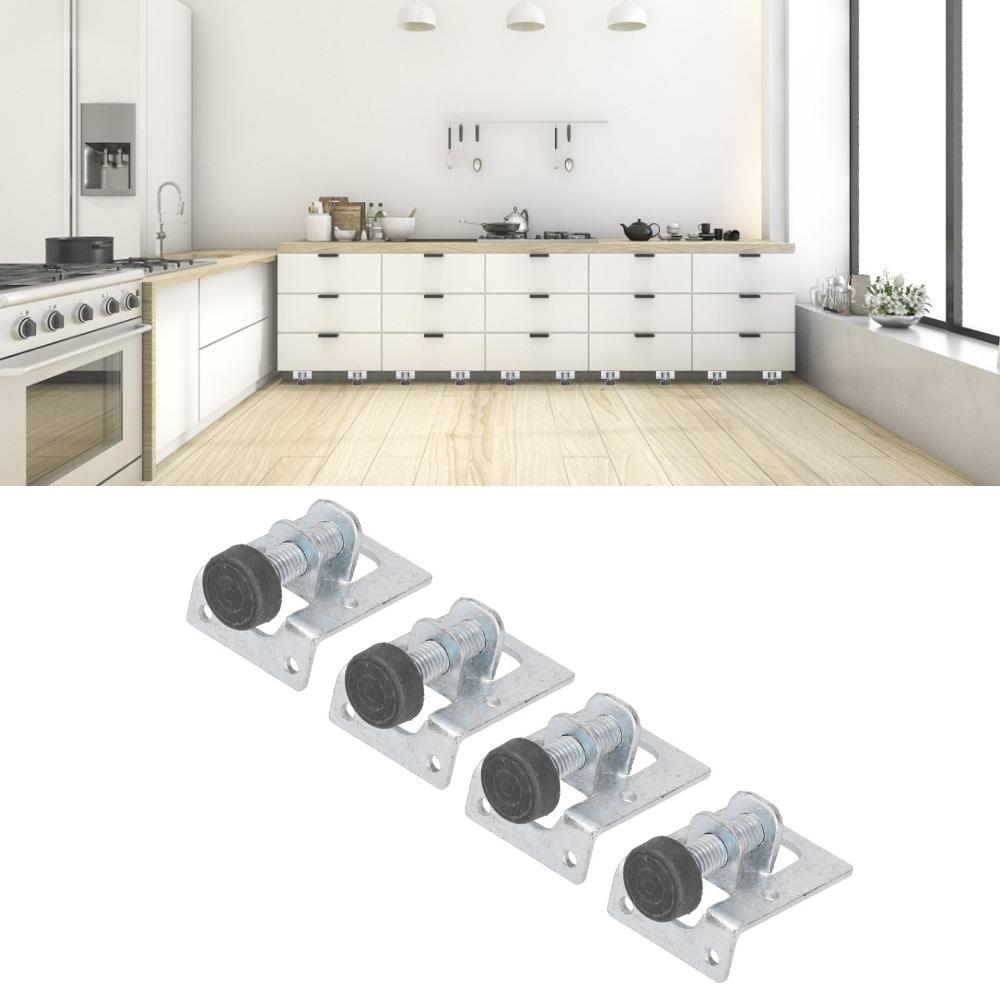 4pcs Anti-Slip Adjustable Leveling Feet Easy Install L Shaped Leveler Legs Workbench