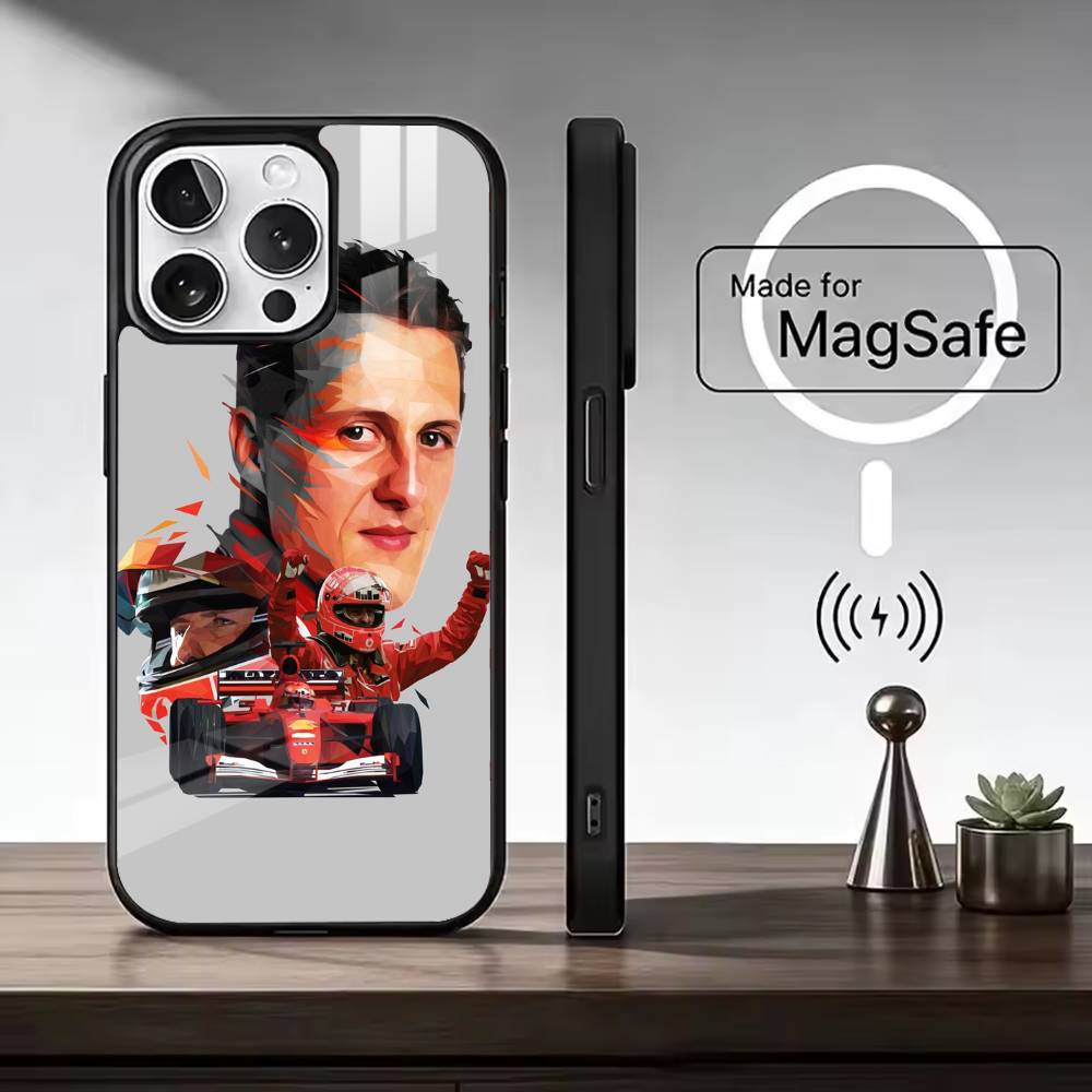 Racer Michael S-Schumacher For Magsafe Phone Case for iPhone 17 16 15 14 13 12 11 Series Wireless Charging
