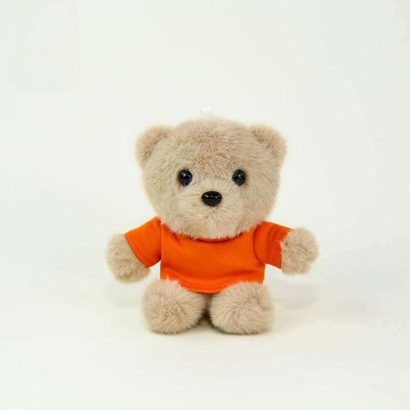 Teddy Bear Plush Toy Keychain With Printing For Gift And Decoration