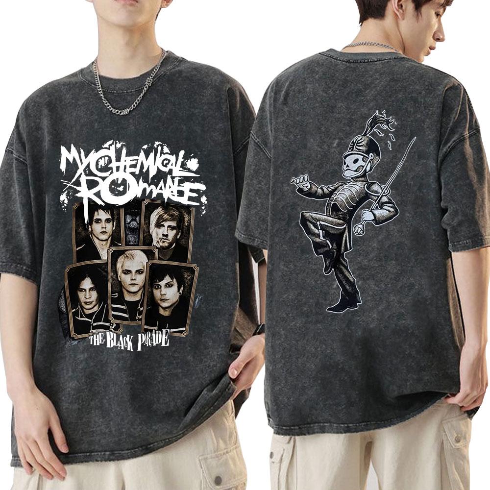 My Chemical Romance Long Live The Black Parade Мерч с тура Постиранные футболки Мужские Женские Готическая Панк-группа Оверсайз футболки