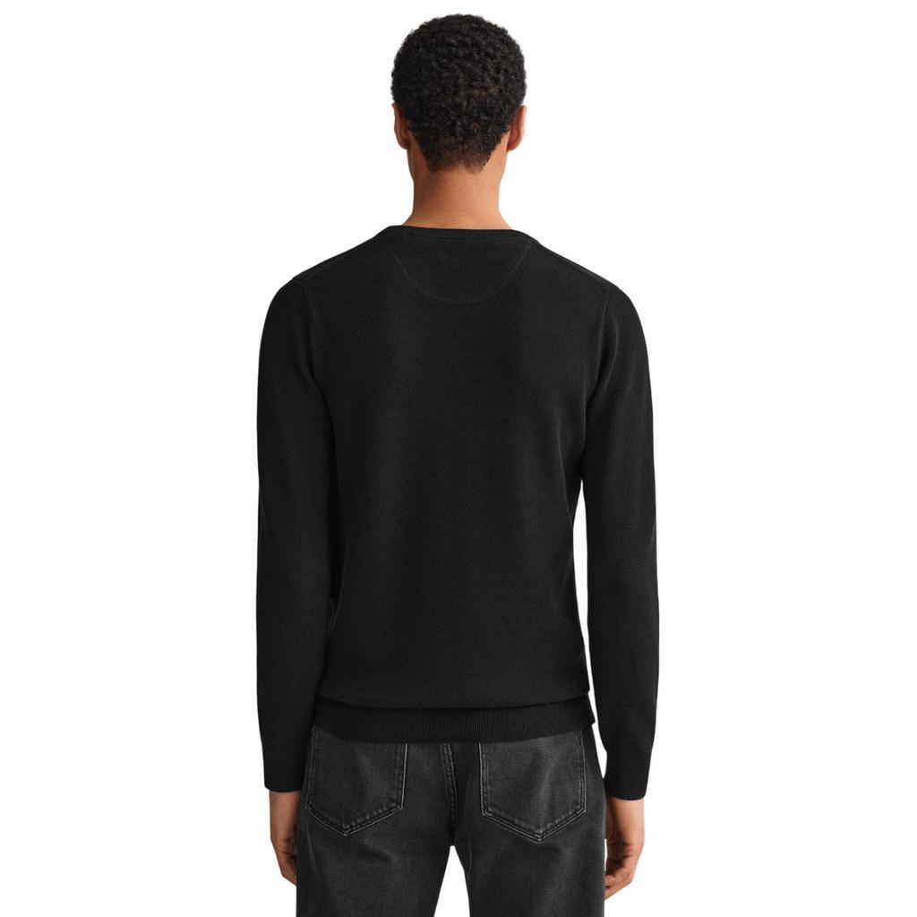 Gant Mens Cotton Pique Crew Neck Sweatshirt