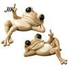 Funny Frog Ornament Lounge Resin Figurine, Whimsical Lazy Statue, Novelty Indoor Outdoor Decor Desk for Office Bedroom Patio Balcony Garden Decoration