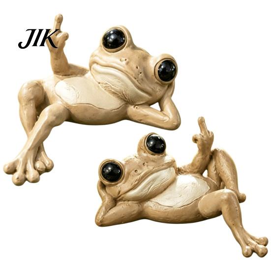 Funny Frog Ornament Lounge Resin Figurine, Whimsical Lazy Statue, Novelty Indoor Outdoor Decor Desk for Office Bedroom Patio Balcony Garden Decoration