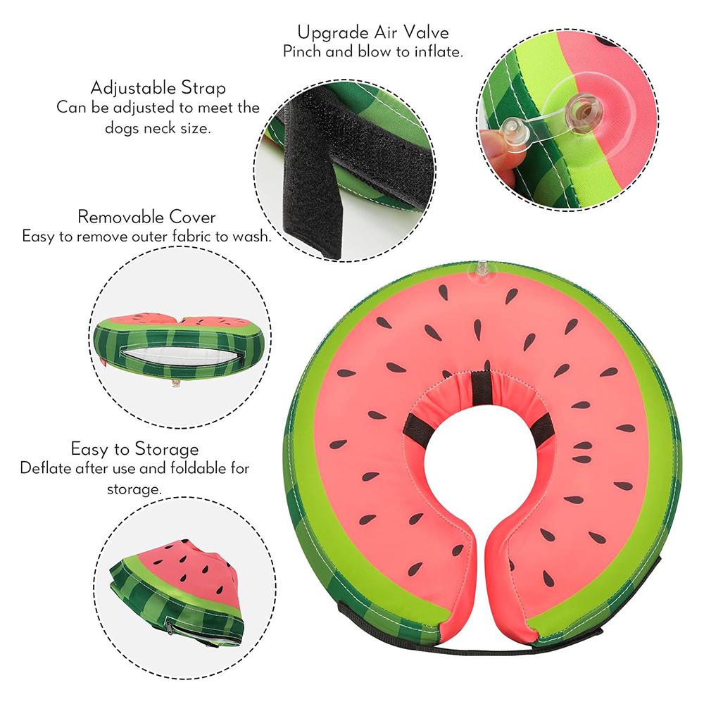 Inflatable Cone Collar for Large Medium Small Dogs, Soft Adjustable Recovery Collar for Dogs Cats,Dog Cone Neck After Surgery