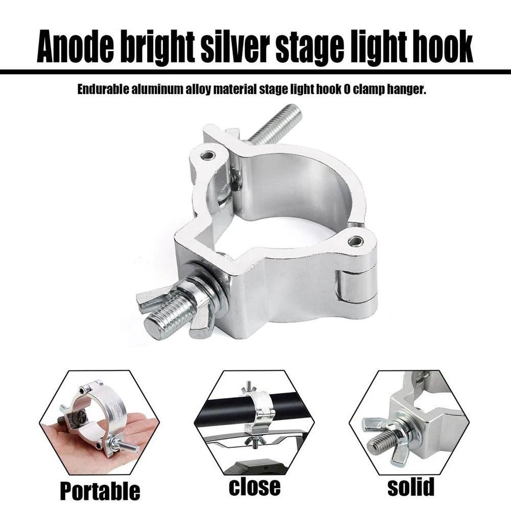 1Pcs Aluminum Alloy Stage Lights Truss Clamp Quick Release 18-21mm 38-52mm DJ Light Clamps Clip Bracket Silver Lamp Hanger Hooks