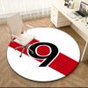 1pc Team jersey digital design Round carpet Painted Printed circular carpet, home door mat, outdoor travel protection carpet