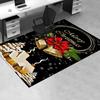 Christmas Bells with Red Bow and Snowy House Greeting CardOffice Mat Home Decor Office Desk Chair Carpet for office ph7