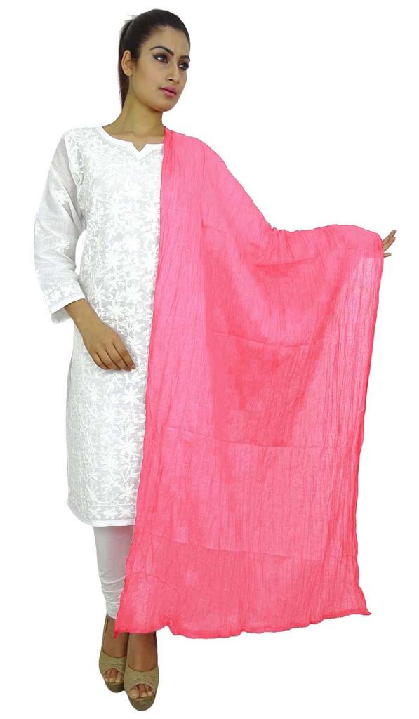 Женский индийский длинный палантин Dupatta из хлопковой смеси Chunni Neck Wrap Tassel Scarf