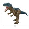 Фигурка динозавра Mattel JURASSIC WORLD Super Allosaurus, размер 100 см, для детей от 4 лет, HRX53, большая! Длина для детей, приблизительная. Синий/коричневый