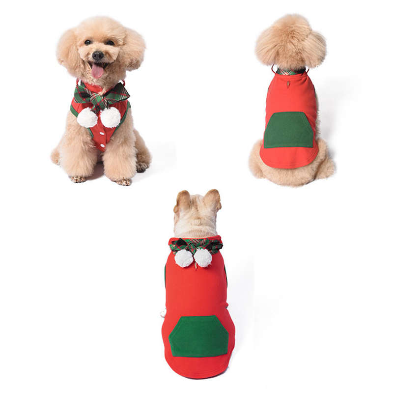 Костюм для питомца на Рождество для собак Одежда для питомцев на Рождество для домашних животных Накидка для собак Халат Товары для питомцев и одежда для собак