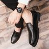 Fashion Luxury Brand Mens Casual Leather Shoes Slip On Soft Brown Loafers Breathable Driving Flats Walking Office Work Shoes Mocassin