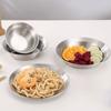 4PCS/SET Stainless Steel Outdoor Dining Plate Bowl Straw Hat Design Dessert Plate  Easy To Clean