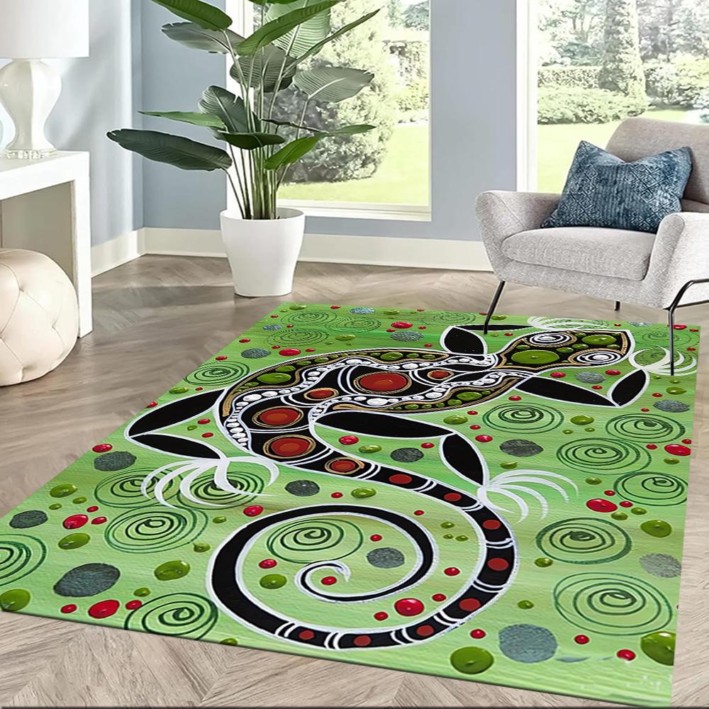 Aboriginal Artwork Floor Mats for Living Room, Bedroom and Room Decoration Are Suitable for Gifts.