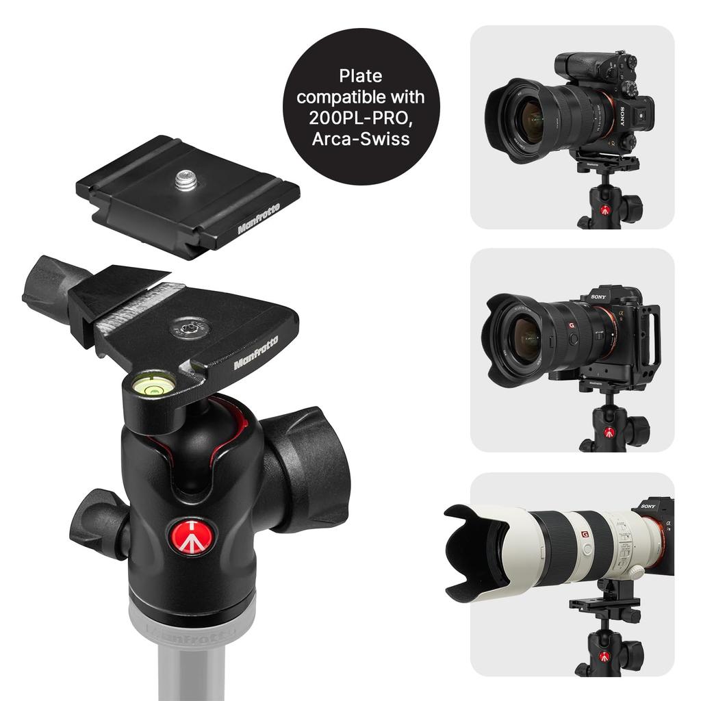 Manfrotto Штатив Befree Advanced AS с рычажным замком, совместимый, портативный, компактный, алюминиевый, комплект для путешествий, шаровая головка для DSLR-камеры, беззеркальной камеры