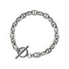 Браслет Якорная Цепь Парный Гипоаллергенная Хирургическая Нержавеющая Сталь Унисекс Серебристый 4SBR048SV (24см)