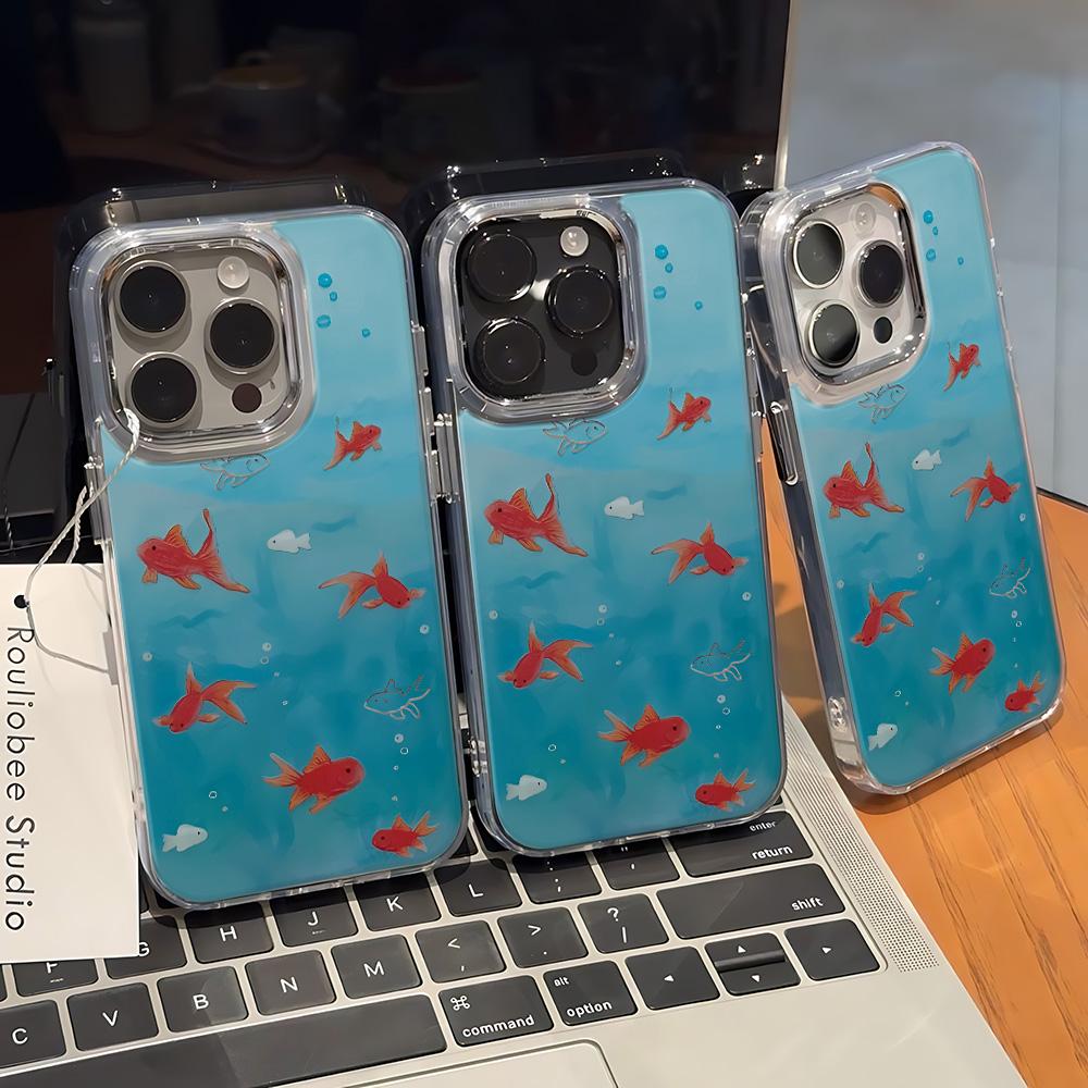 Ocean Carp Phone Case For Iphone 17 16 13 15 11 12 14 17 Pro Max Air 16E 17E Shockproof Transparent Cover Silicone Soft Fundas
