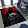 3D Viking Oding Raven Crow Skull Huginn Muninn Norse Rug for Bedroom Living Room Sofa Home Doormat Decor ,Kids Non-slip Floor Mat