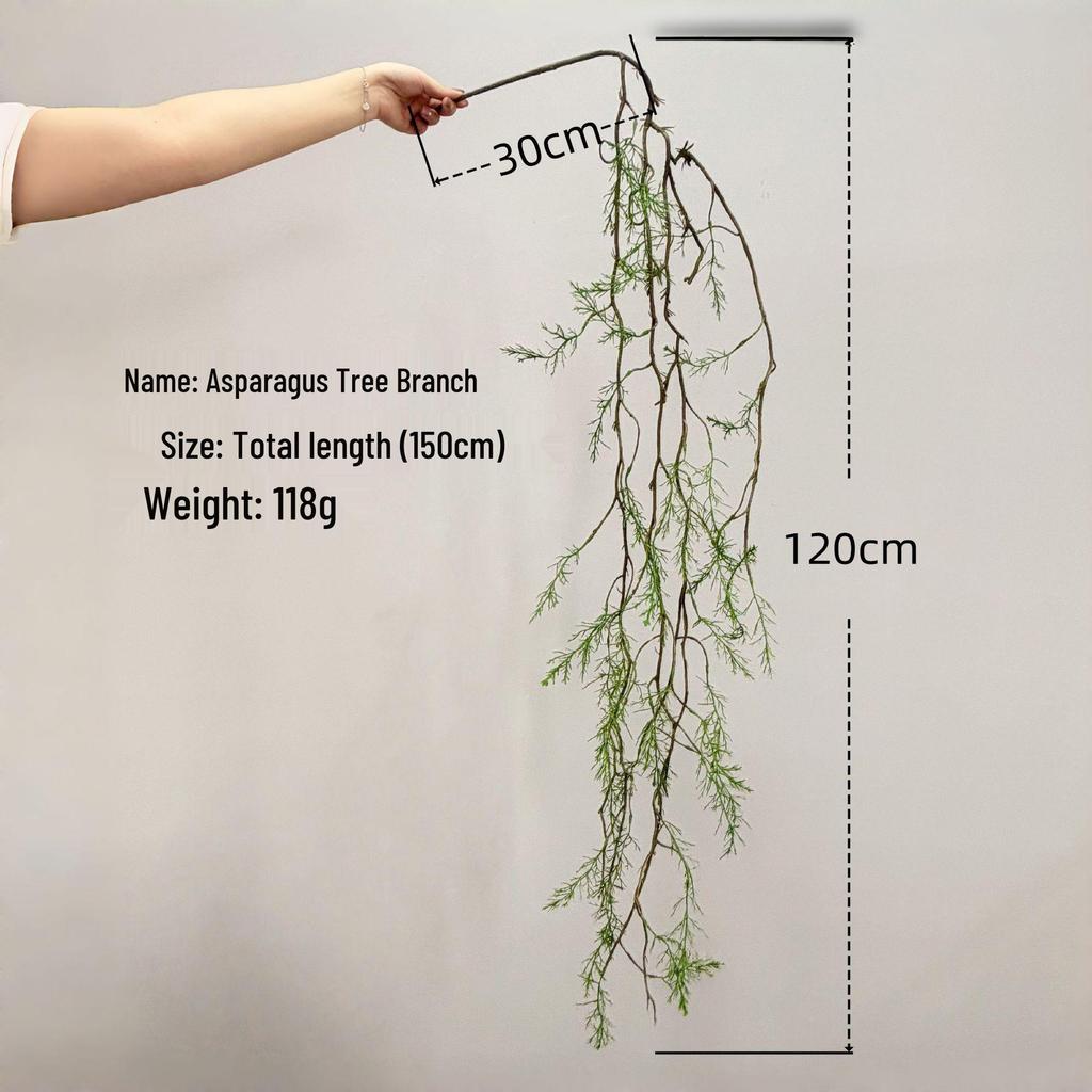 Simulated Forest Style Asparagus Moss Vine for Scenic Decor