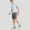 SAUCONY Solid Color Mid-Rise Straight Leg Breathable Sports Shorts Men Shorts Medium-Gray SC2239036-1