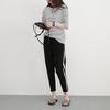 Womens Harem Pants With Elastic Waist Versatile Patchwork Design**