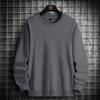 Pure Cotton Crew Neck Sweater Men's and Women's Autumn Solid Color Loose Large Size Casual Sports Jacket Long Sleeve T-shirt