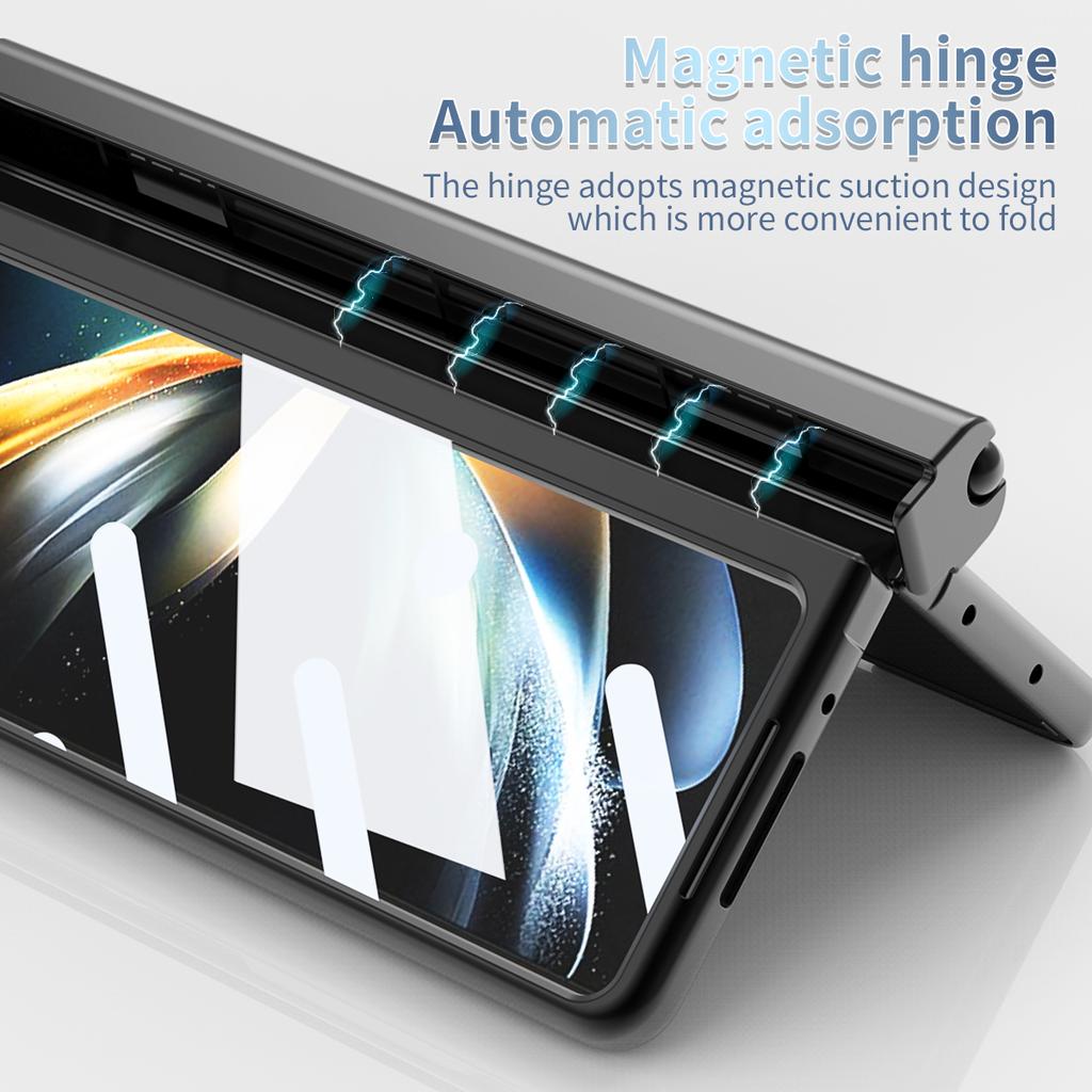Чехол из закаленного стекла с защитой от царапин для Samsung Galaxy Z Fold4 5G Fold 4 Fold3 Fold 3 Противоударный чехол-держатель S Pen