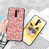 Black Case for Xiaomi Redmi 13C Note 9 iPhone XR 7 8 14 15 11 12 13 X XS Pro Max Samsung A25 S23 S24 FE Ultra Plus Grumpy Cat
